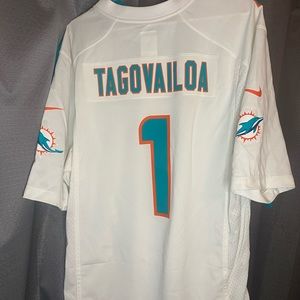 Miami Dolphins Tua Tagovailoa Mens Large White Game Jersey Nike🐬